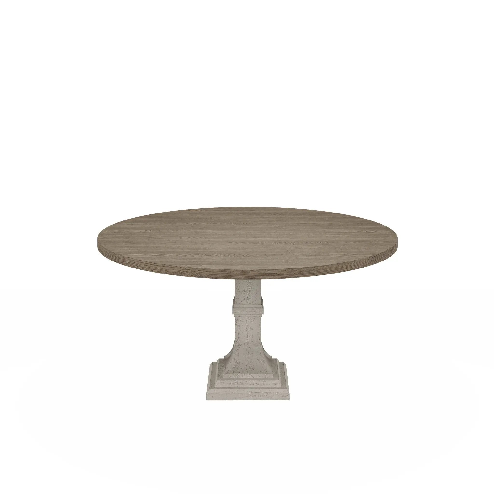 Tannen - Round 5 Piece Dining Table (Set of 5) - White And Gray by HouseOfZazla