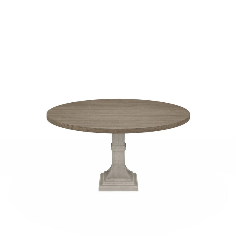 Tannen - Round 5 Piece Dining Table (Set of 5) - White And Gray by HouseOfZazla