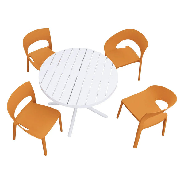 4 Piece Set Of Modern Designed Single Chairs With Round Table, photo 2 of 14
