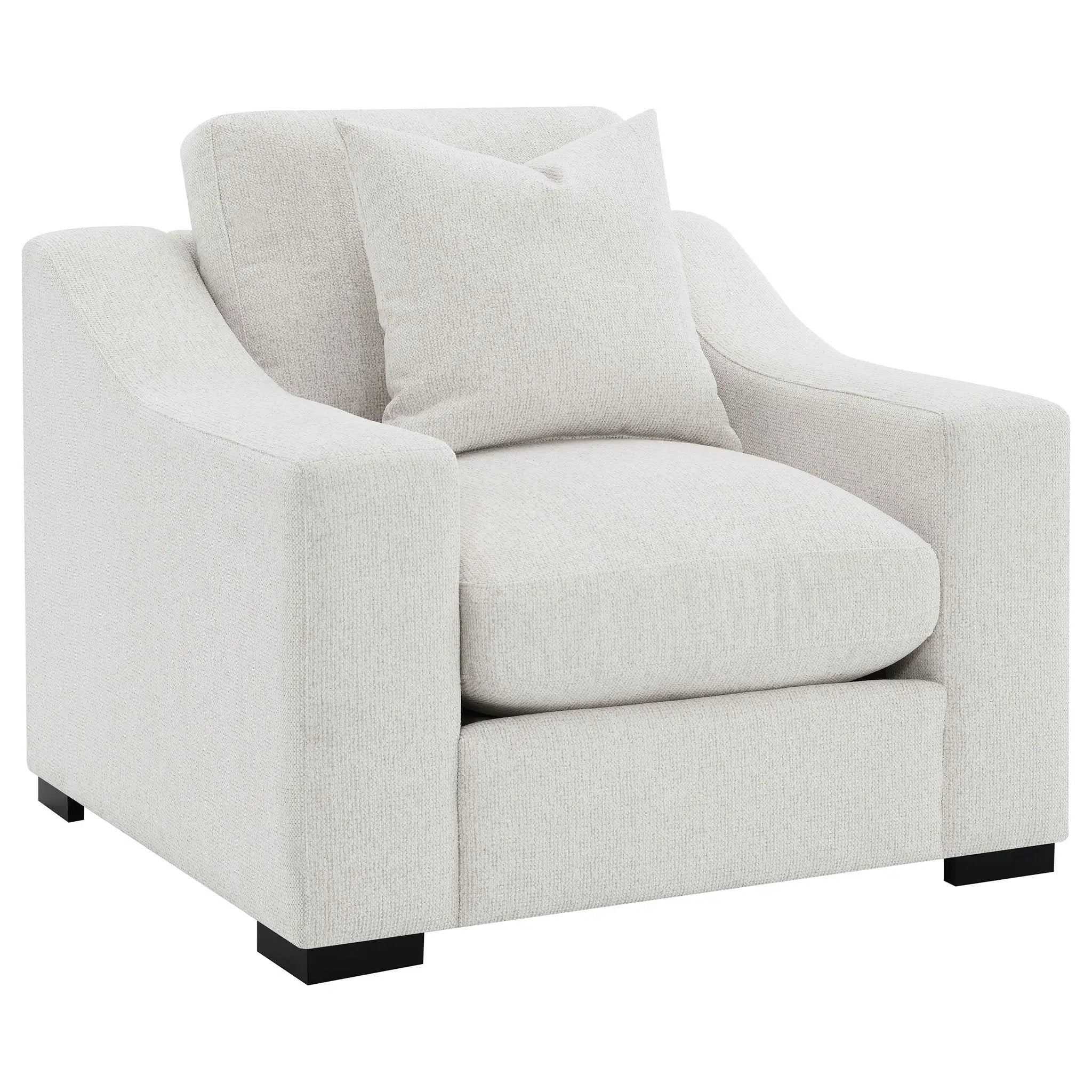 Ashlyn 3-piece Upholstered Track Arm Sofa Set Sand by Unique Piece Furniture