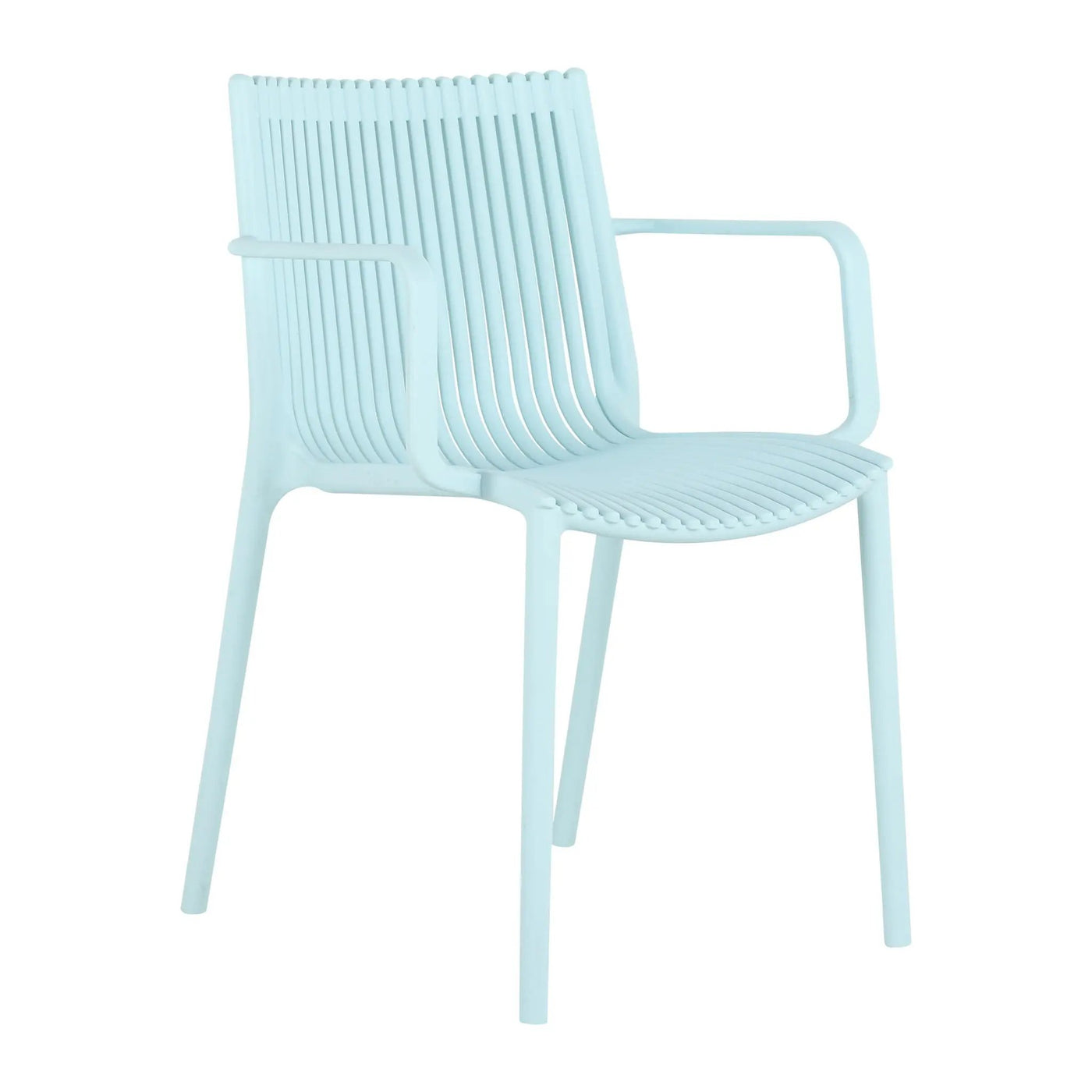 4 Piece Stackable Single Chairs With Vertical Stripe Design For All Weather by HouseOfZazla