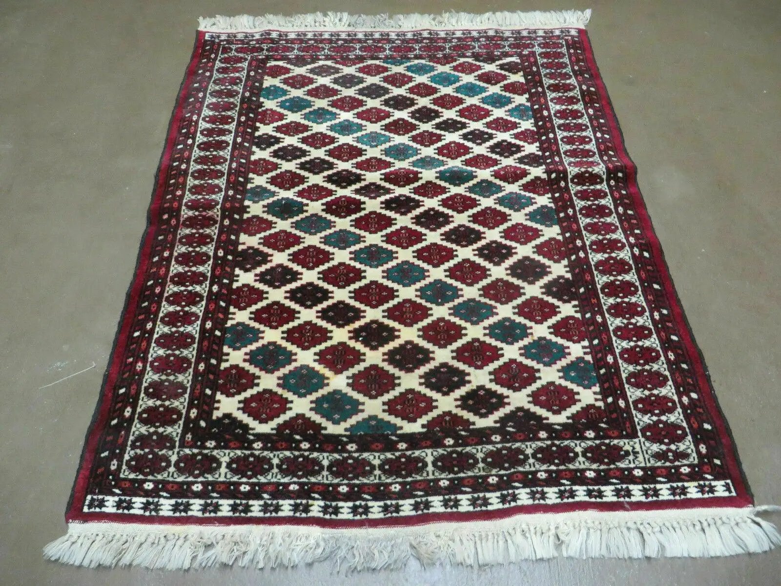 3' X 4' Vintage Handmade Pakistan Bokhara Turkoman Balouch Wool Rug Mat Nice by Jewel Rugs