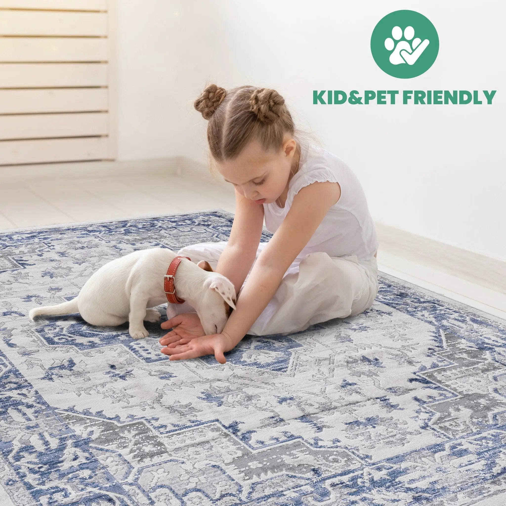 Marfi - 6' X 9' Oriental Area Rug - Blue / Gray by Unique Piece Furniture