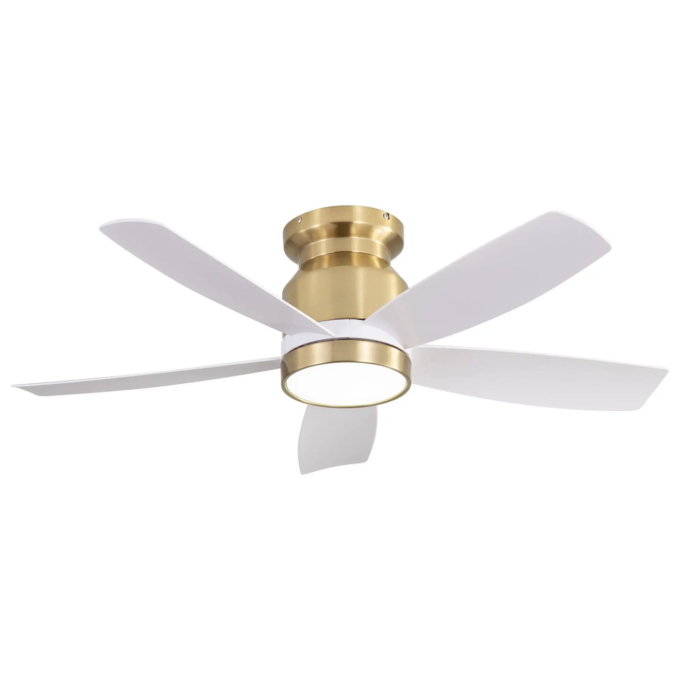 Flush Mount Ceiling Fan with LED Light and Remote Control by HouseOfZazla