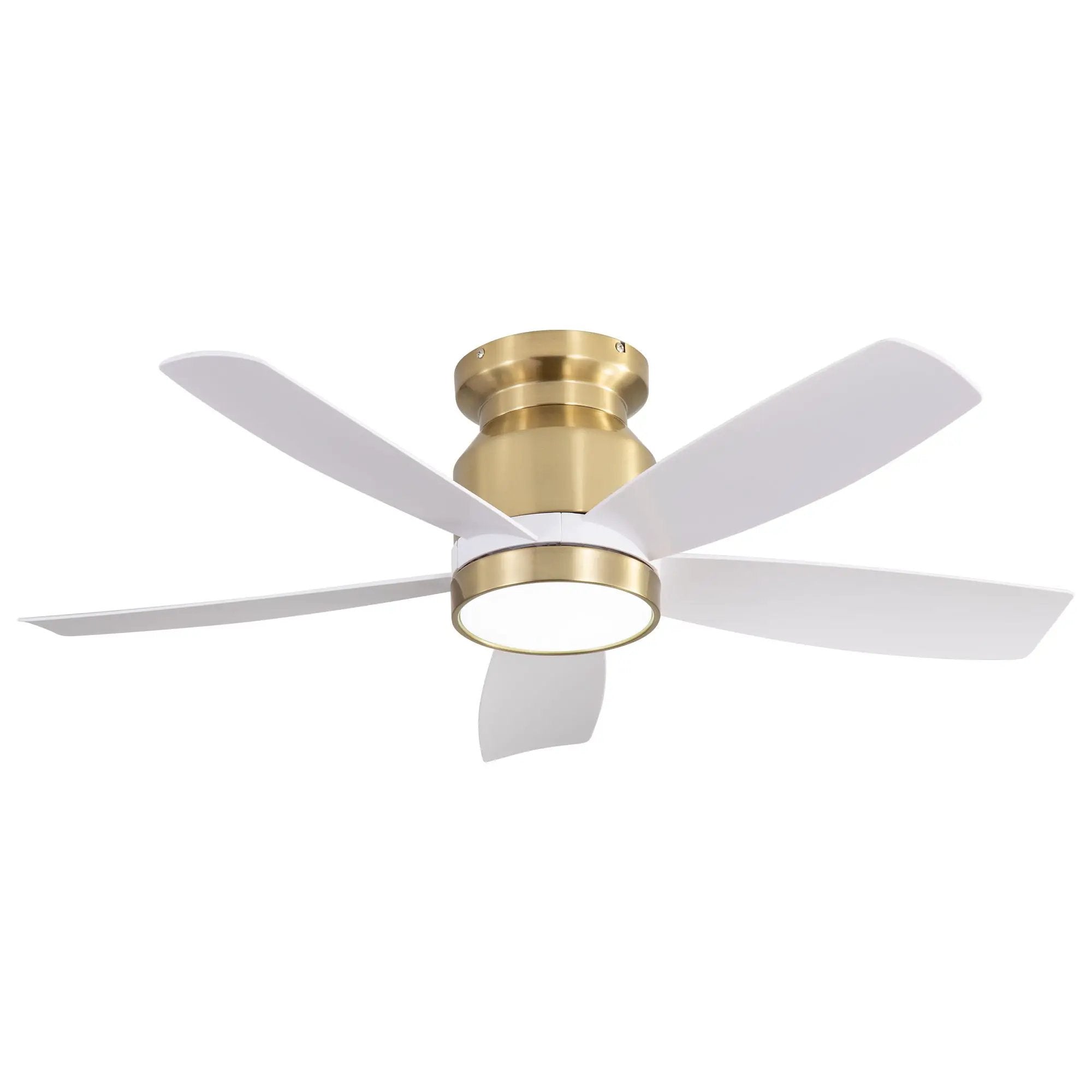 Flush Mount Ceiling Fan With LED Light 22W And Remote Control Blades / Body, DC Motor by Unique Piece Furniture