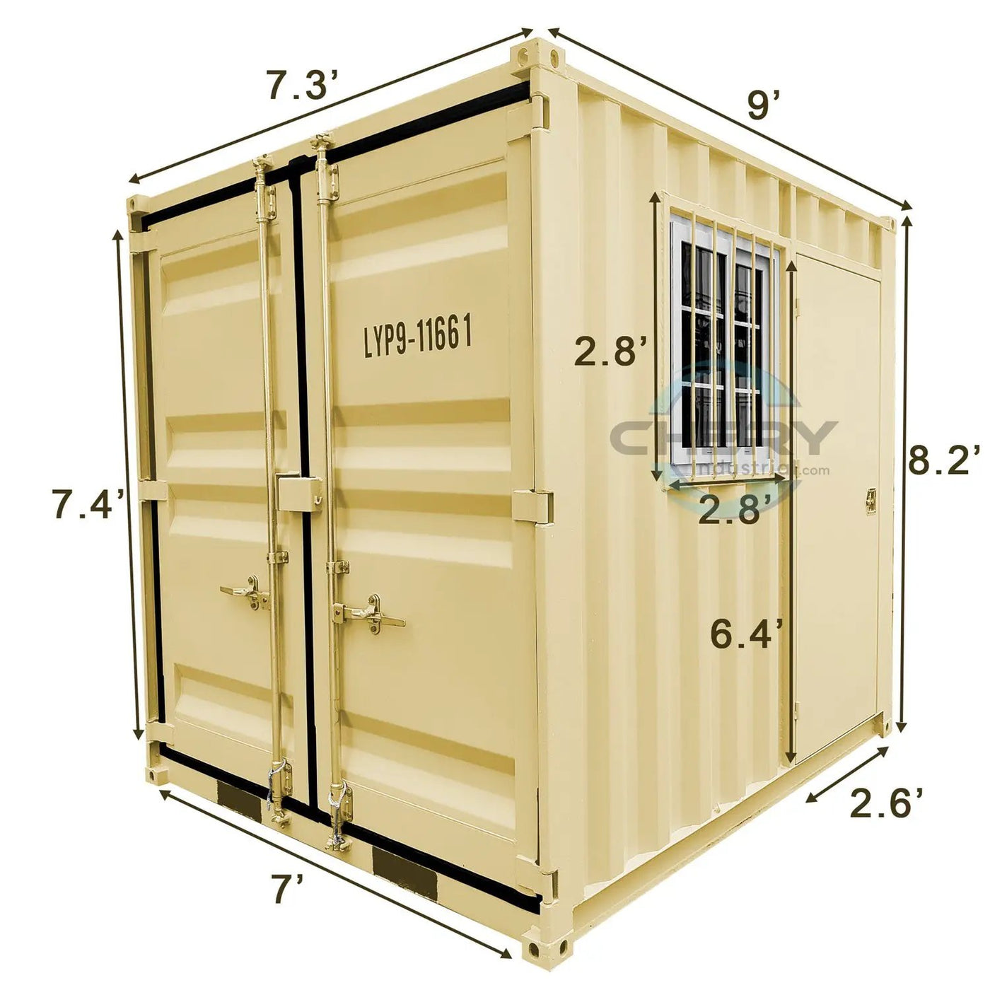 9ft Small Cubic Shipping Container by Chery Industrial