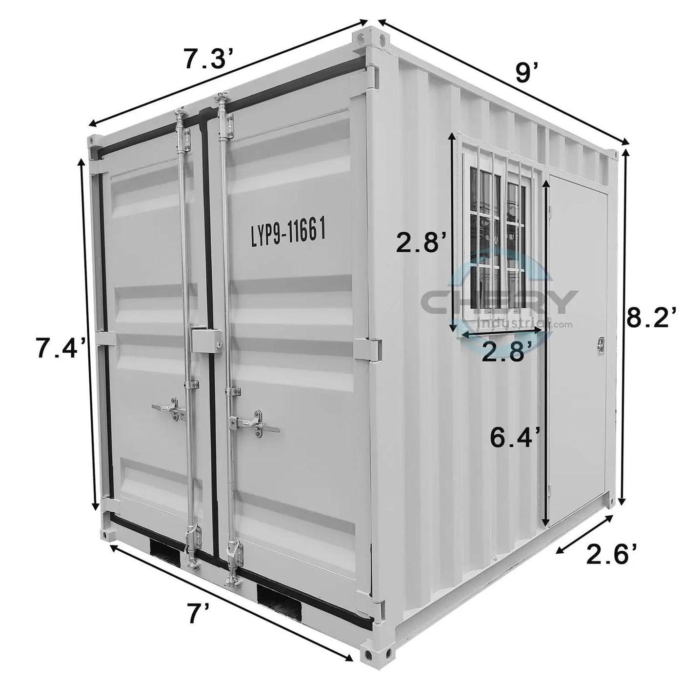 9ft Small Cubic Shipping Container by Chery Industrial