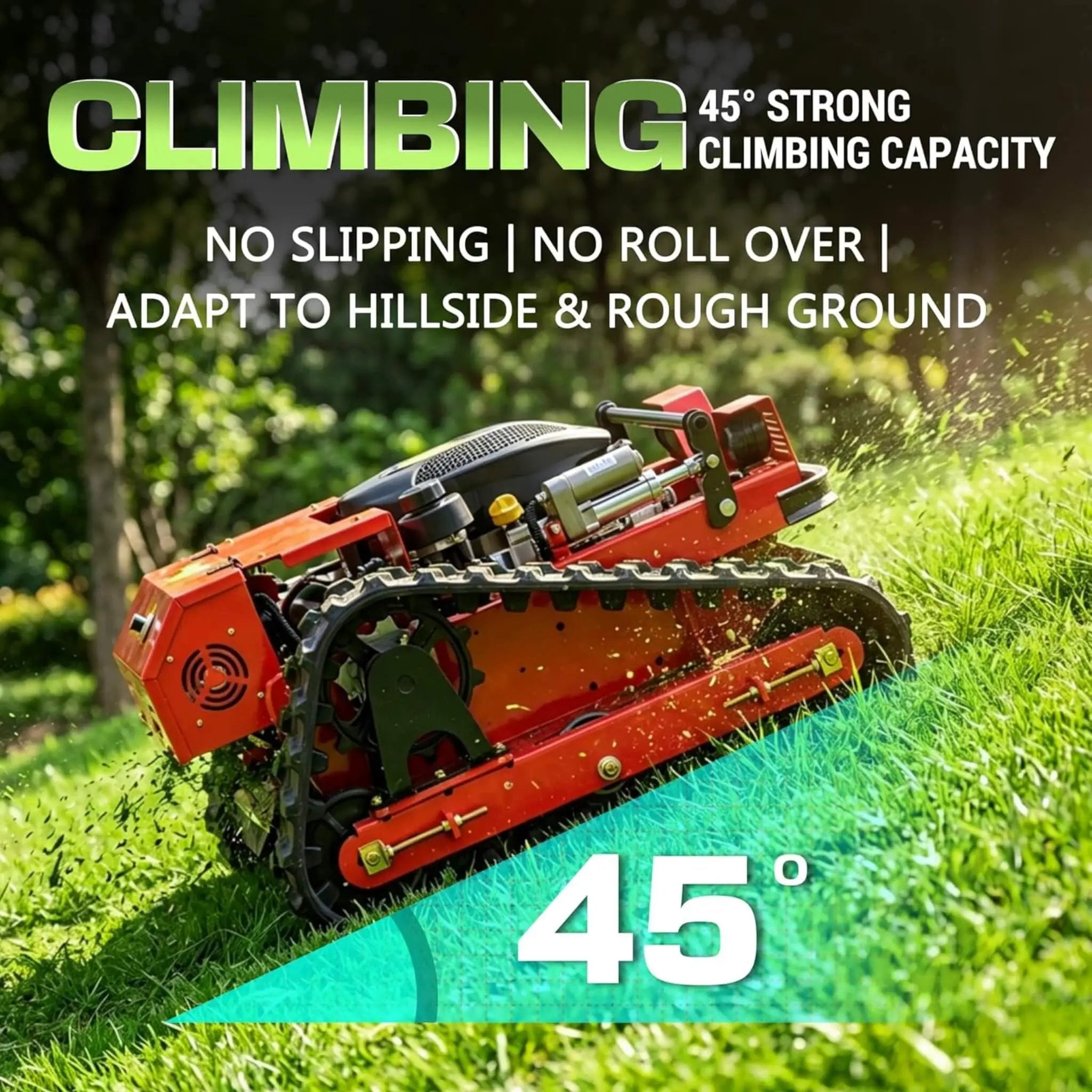 Heavy-Duty 9HP 225CC Remote-Controlled All-Terrain Gas-Powered Lawn Mower With 21-Inch Cutting Width (SAK78412) by SAKSBY WHOLESALE
