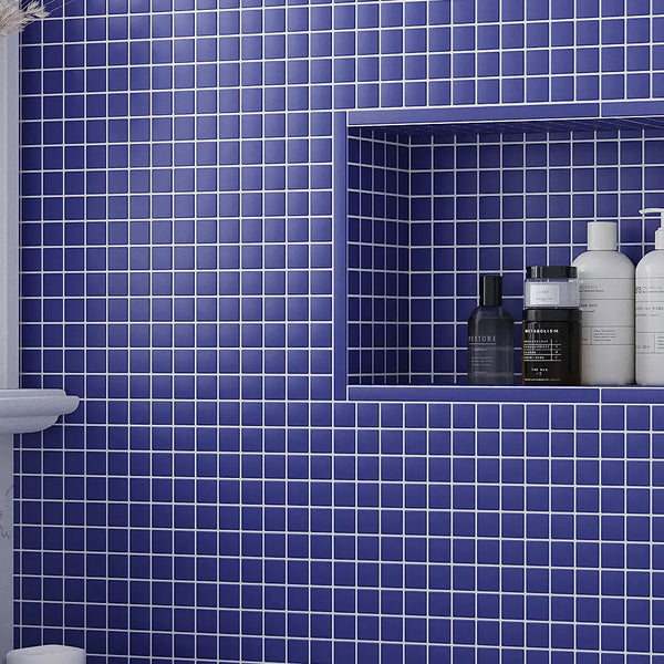Cobalt Blue 12x12 Matte Square Glass Mosaic Tile (10 pack, 9.67 sq ft/case)