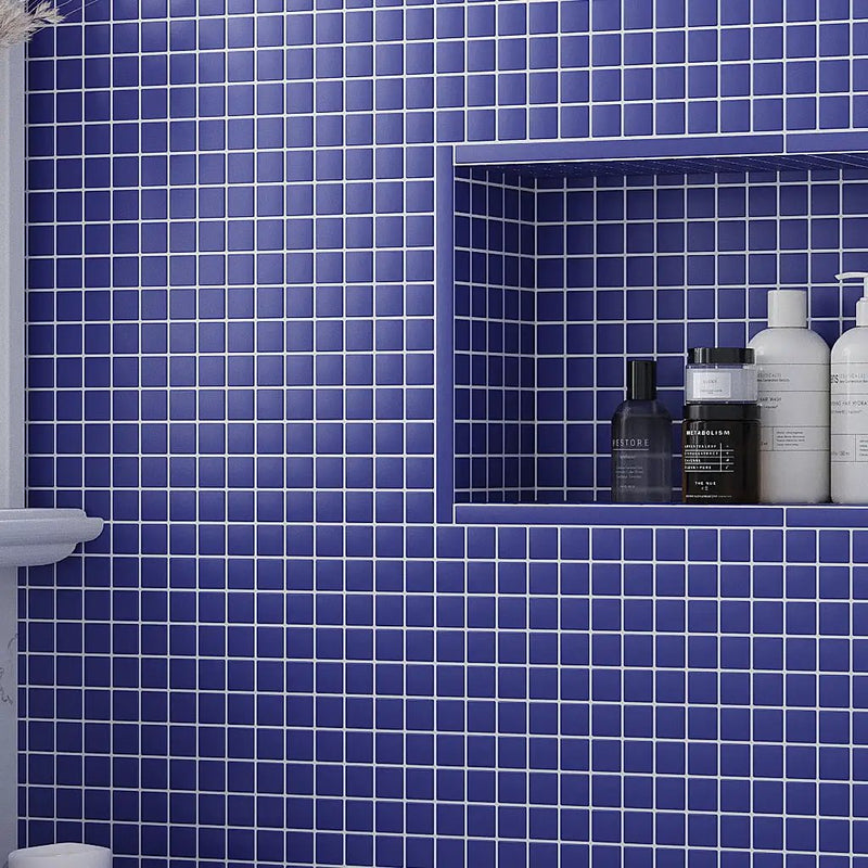 Cobalt Blue 12x12 Matte Square Glass Mosaic Tile (10 pack, 9.67 sq ft/case) by Apollo Tile
