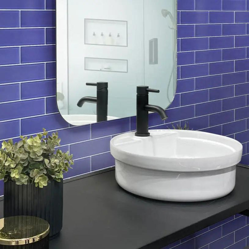 Cobalt Blue 3x12 Matte Subway Glass Tile (20 pack, 5 sq ft/case) by Apollo Tile