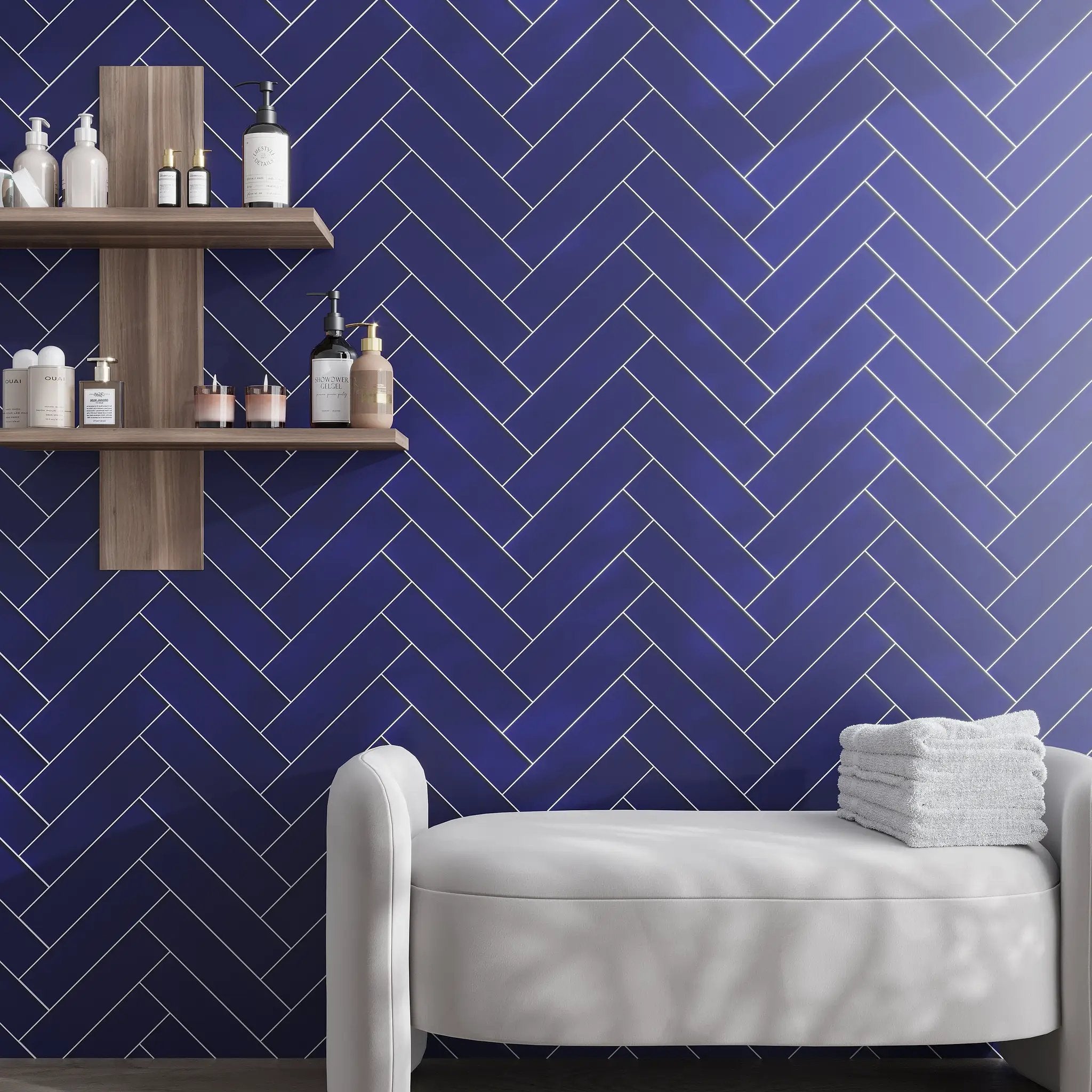 Cobalt Blue 3x12 Matte Subway Glass Tile (20 pack, 5 sq ft/case) by Apollo Tile