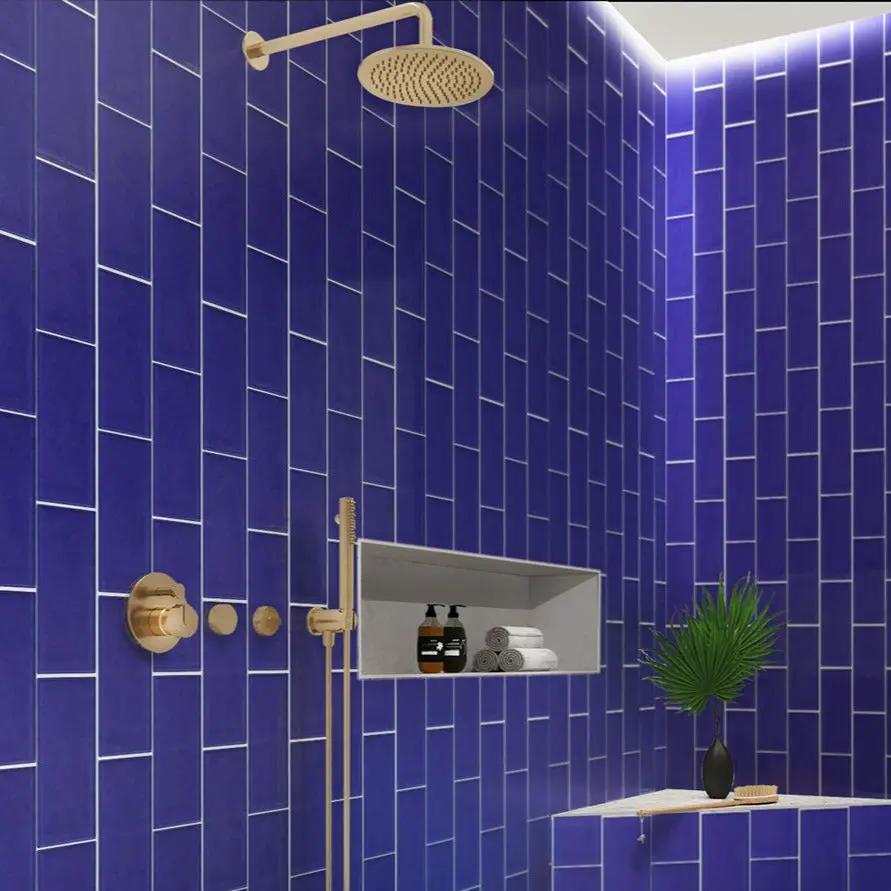 Cobalt Blue 3x6 Matte Subway Glass Tile (40 pack, 5 sq ft/case) by Apollo Tile
