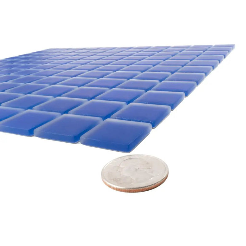 Cobalt Blue 12x12 Matte Square Glass Mosaic Tile (10 pack, 9.67 sq ft/case) by Apollo Tile