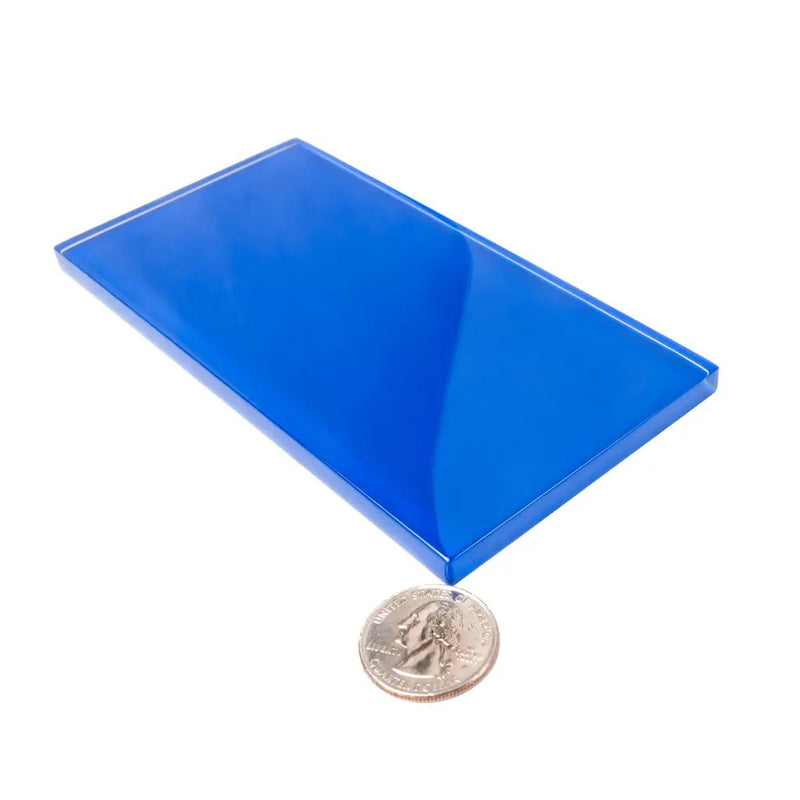 Cobalt Blue 3x6 Glossy Subway Glass Tile (40 pack, 5 sq ft/case) by Apollo Tile