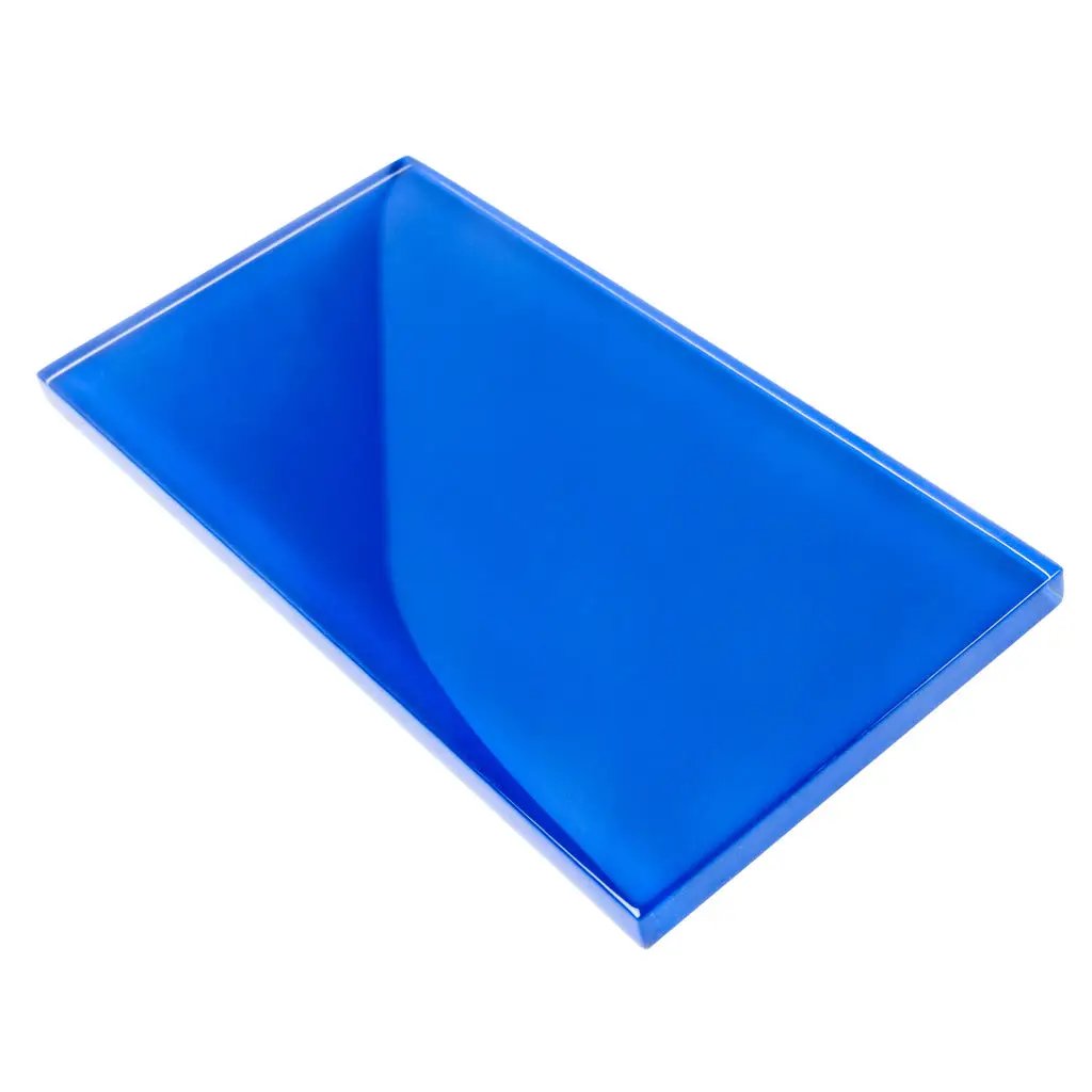Cobalt Blue 3x6 Glossy Subway Glass Tile (40 pack, 5 sq ft/case) by Apollo Tile