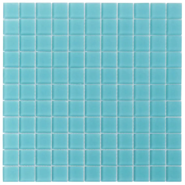 Sky Blue 12x12 Matte Square Glass Mosaic Tile (10 pack, 9.67 sq ft/case), photo 2 of 5