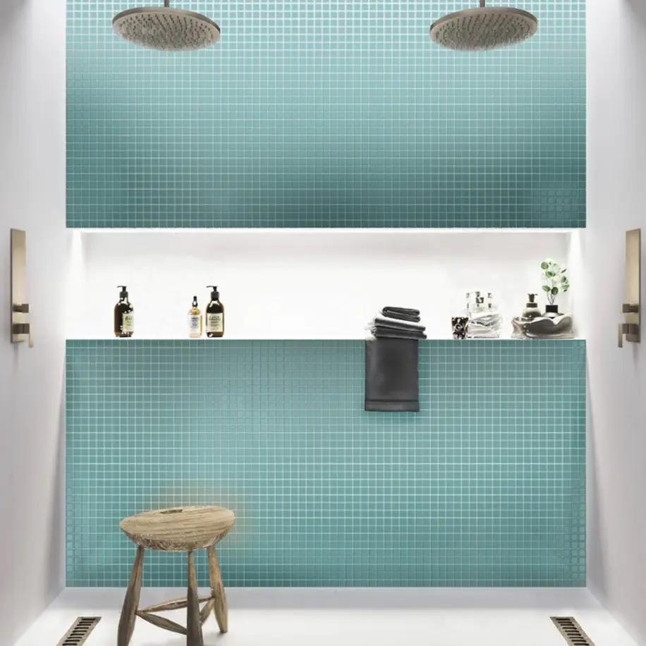 Sky Blue 12x12 Matte Square Glass Mosaic Tile (10 pack, 9.67 sq ft/case) by Apollo Tile