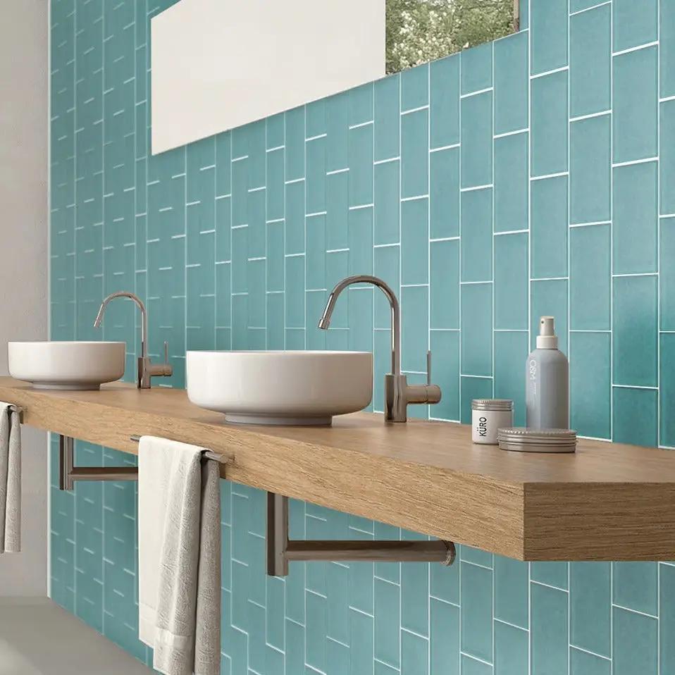 Sky Blue 3x6 Matte Subway Glass Tile (40 pack, 5 sq ft/case) by Apollo Tile
