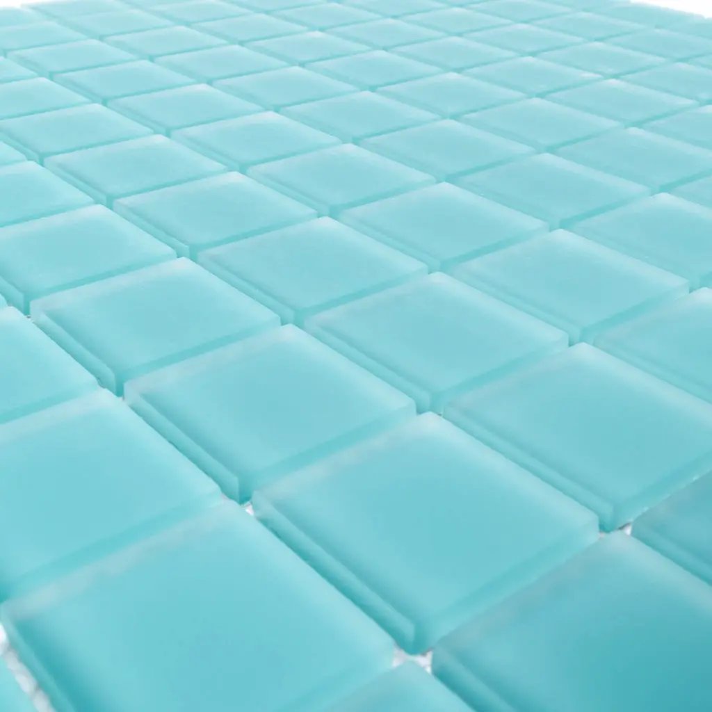 Sky Blue 12x12 Matte Square Glass Mosaic Tile (10 pack, 9.67 sq ft/case) by Apollo Tile