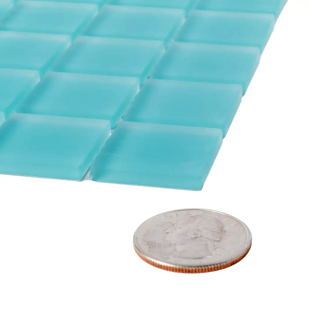 Sky Blue 12x12 Matte Square Glass Mosaic Tile (10 pack, 9.67 sq ft/case) by Apollo Tile