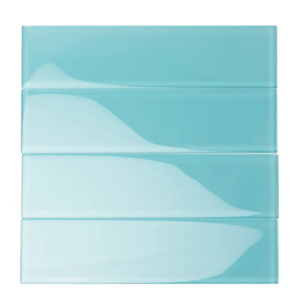 Sky Blue 3x12 Glossy Subway Glass Tile (20 pack, 5 sq ft/case) by Apollo Tile