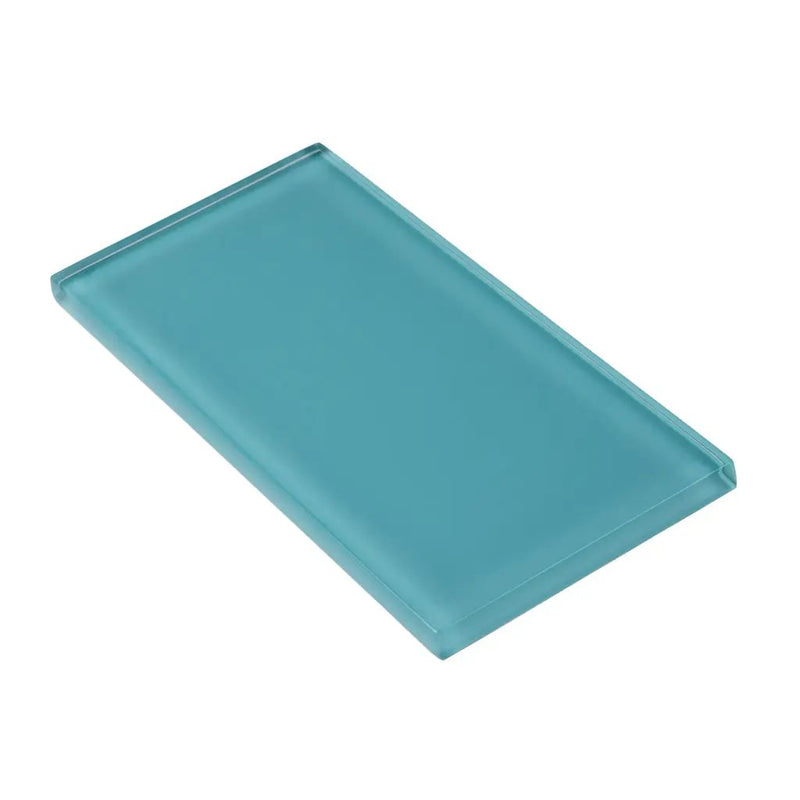 Sky Blue 3x6 Glossy Subway Glass Tile (40 pack, 5 sq ft/case) by Apollo Tile