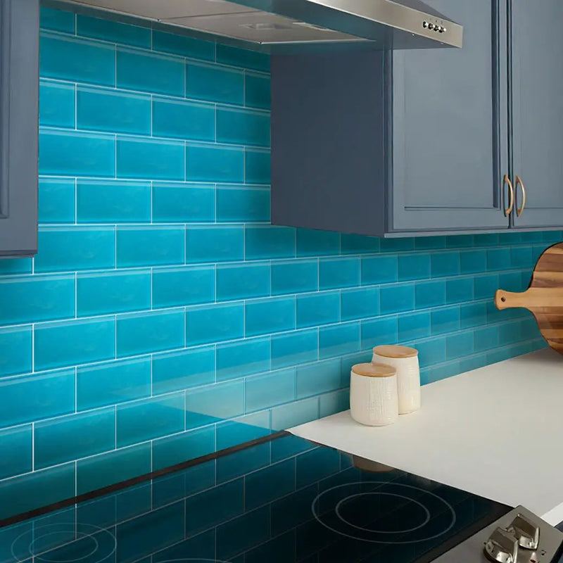 Sapphire Blue 3x6 Matte Subway Glass Tile (40 pack, 5 sq ft/case) by Apollo Tile