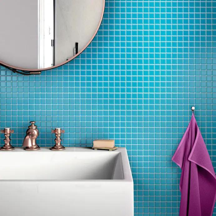 Sapphire Blue 12x12 Matte Square Glass Mosaic Tile (10 pack, 9.67 sq ft/case) by Apollo Tile