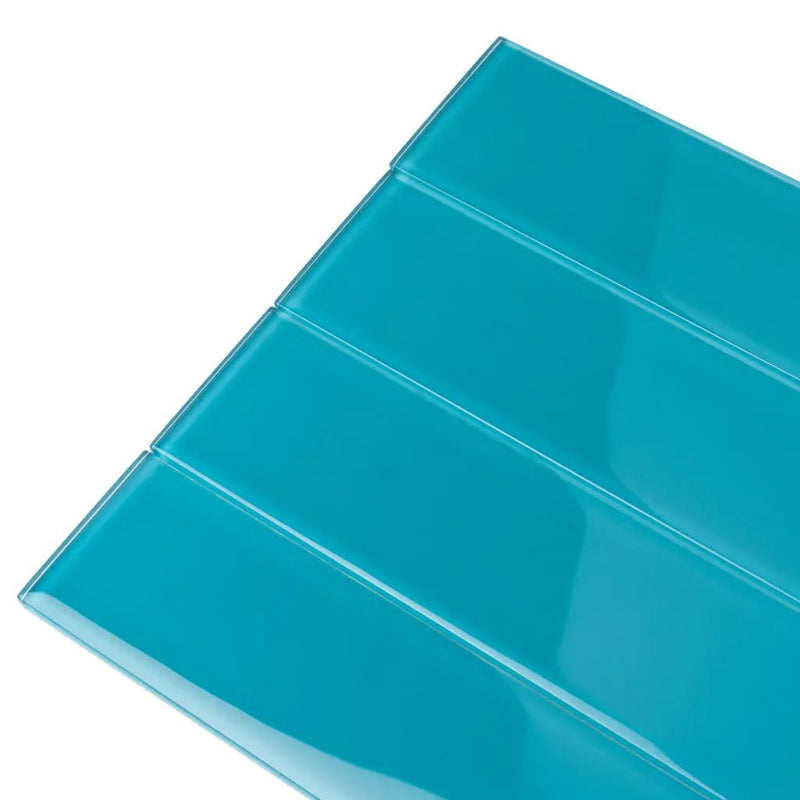 Sapphire Blue 3x12 Glossy Subway Glass Tile (20 pack, 5 sq ft/case) by Apollo Tile