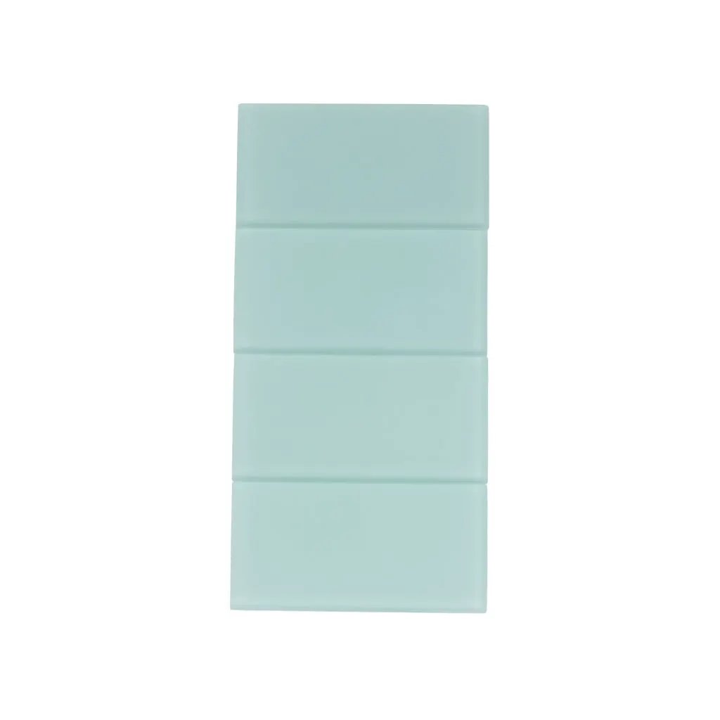 Blizzard Blue 3x6 Matte Subway Glass Tile (40 pack, 5 sq ft/case) by Apollo Tile