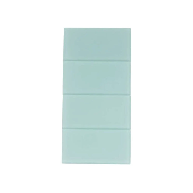 Blizzard Blue 3x6 Matte Subway Glass Tile (40 pack, 5 sq ft/case) by Apollo Tile