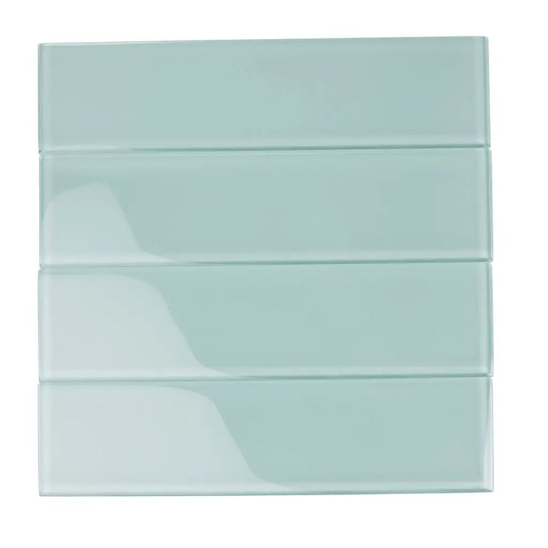 Blizzard Blue 3x12 Glossy Subway Glass Tile (20 pack, 5 sq ft/case) by Apollo Tile