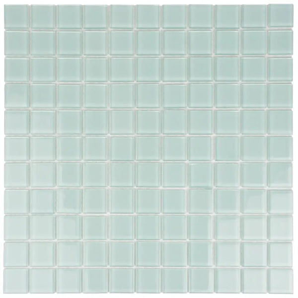Blizzard Blue 12x12 Glossy Square Glass Mosaic Tile (10 pack, 9.67 sq ft/case), photo 2 of 7