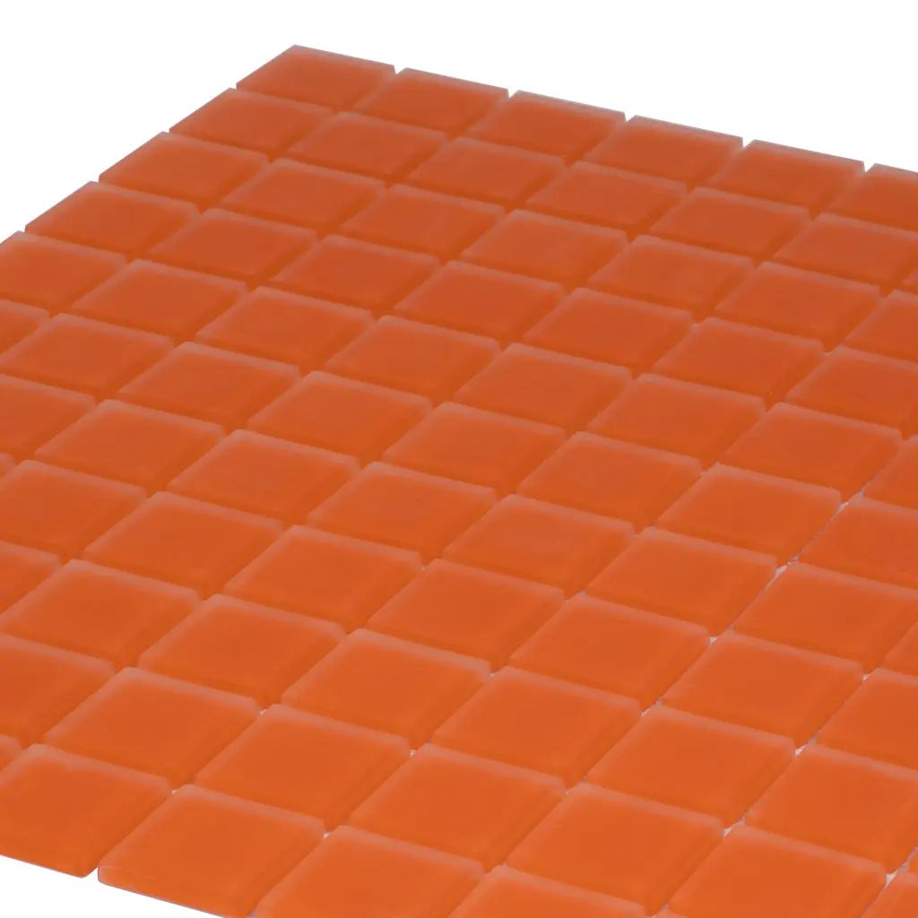 Orange 12x12 Matte Square Glass Mosaic Tile (10 pack, 9.67 sq ft/case) by Apollo Tile