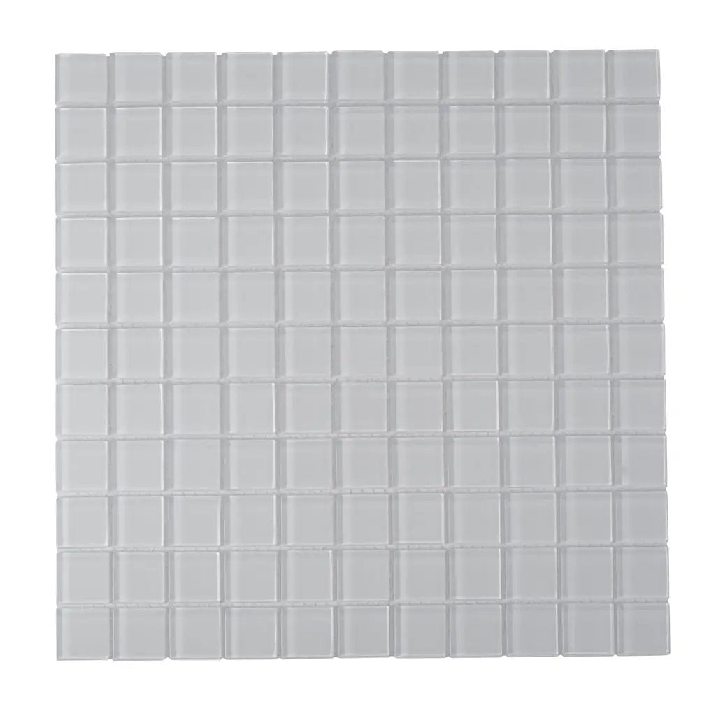 White 12x12 Glossy Square Glass Mosaic Tile (10 pack, 9.67 sq ft/case) by Apollo Tile