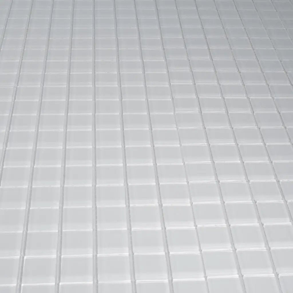 White 12x12 Glossy Square Glass Mosaic Tile (10 pack, 9.67 sq ft/case) by Apollo Tile