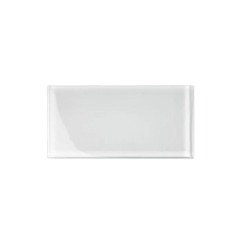 White 3x6 Glossy Subway Glass Tile (40 pack, 5 sq ft/case) by Apollo Tile