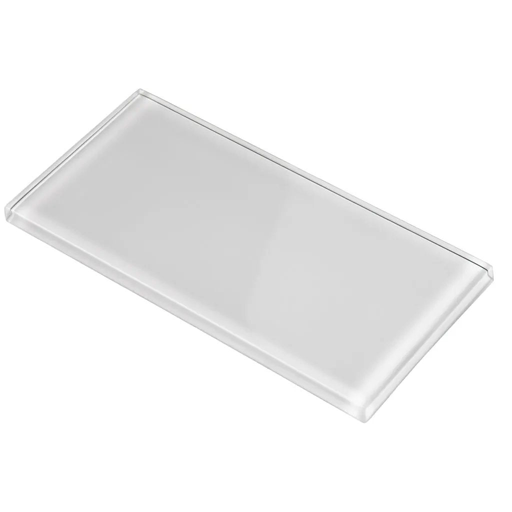 White 3x6 Glossy Subway Glass Tile (40 pack, 5 sq ft/case) by Apollo Tile