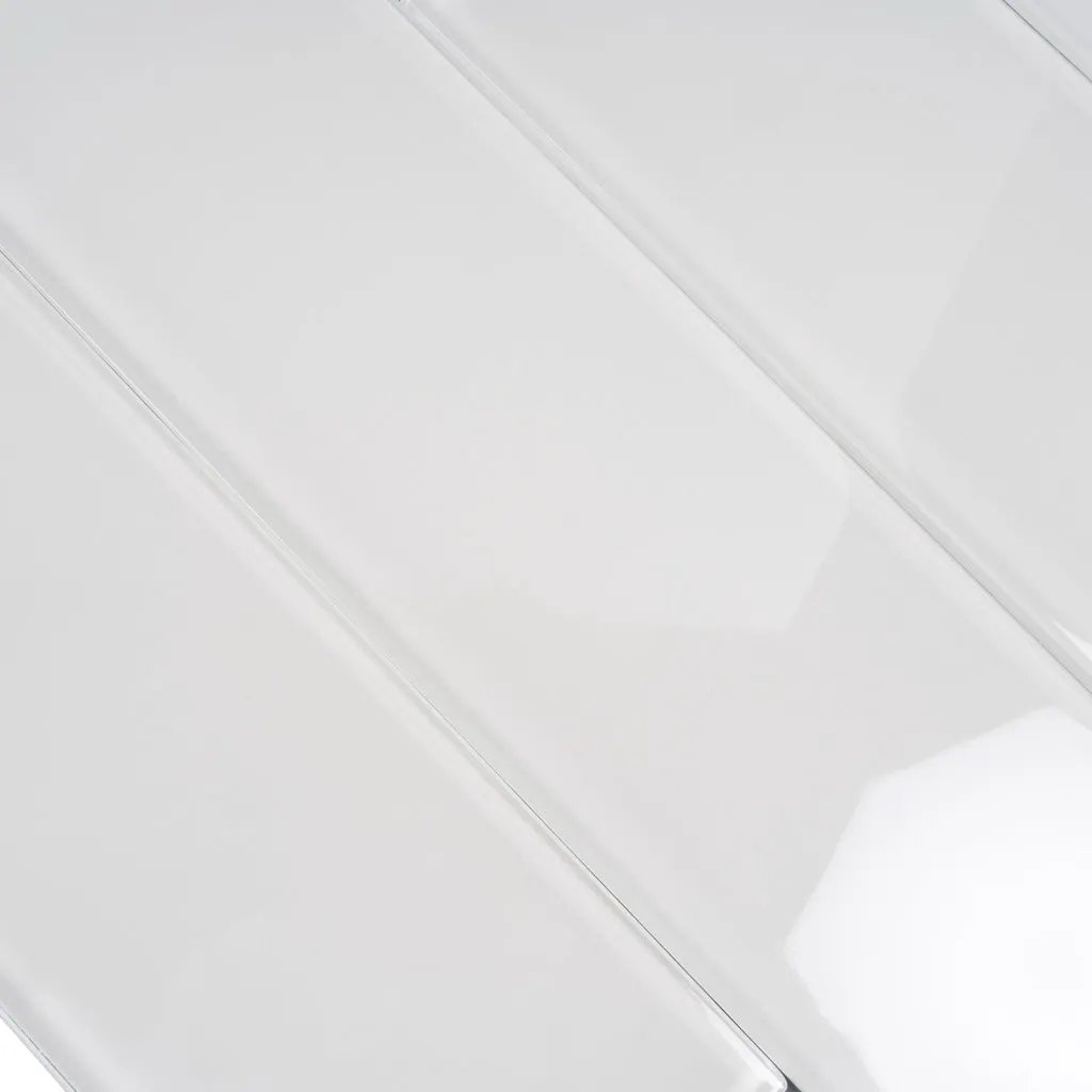 White 4x16 Glossy Subway Glass Tile (12 pack, 5.33 sq ft/case) by Apollo Tile