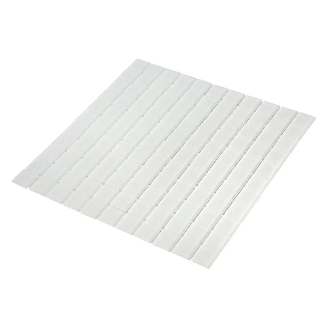 White 12x12 Matte Square Glass Mosaic Tile (10 pack, 9.67 sq ft/case) by Apollo Tile