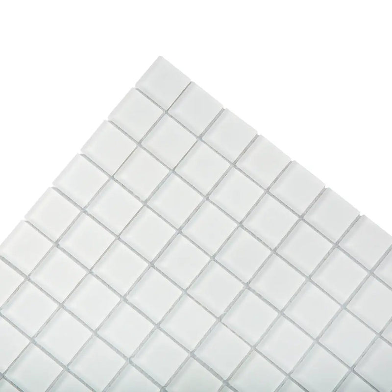 White 12x12 Matte Square Glass Mosaic Tile (10 pack, 9.67 sq ft/case) by Apollo Tile