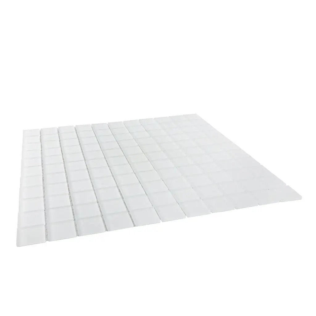 White 12x12 Matte Square Glass Mosaic Tile (10 pack, 9.67 sq ft/case) by Apollo Tile