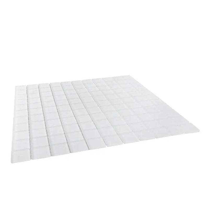 White 12x12 Matte Square Glass Mosaic Tile (10 pack, 9.67 sq ft/case) by Apollo Tile
