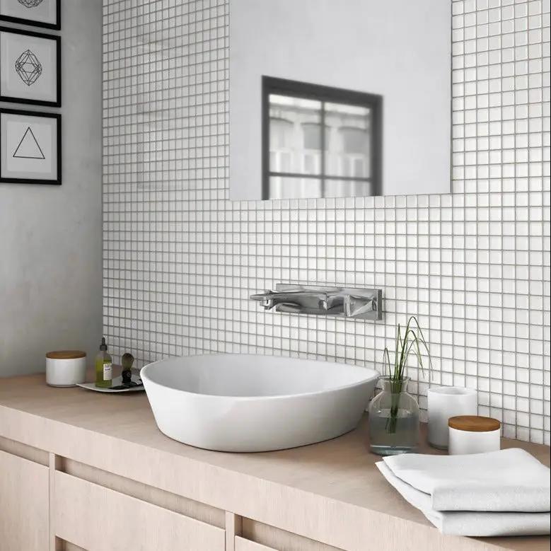 White 12x12 Matte Square Glass Mosaic Tile (10 pack, 9.67 sq ft/case) by Apollo Tile