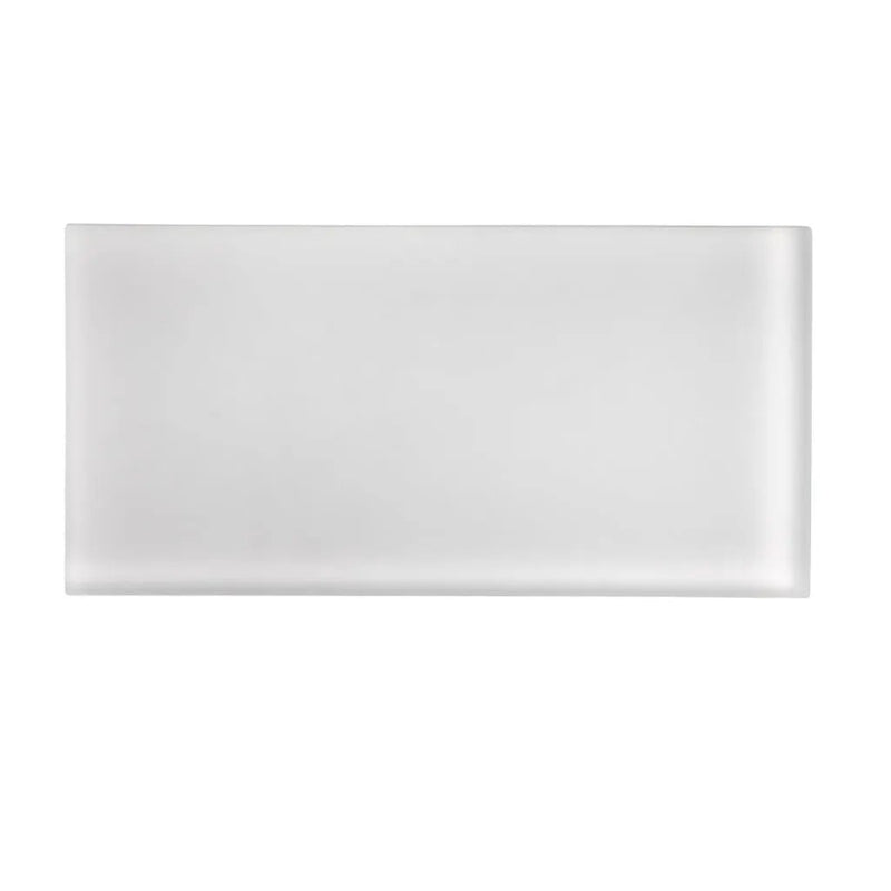 White 3x6 Matte Subway Glass Tile (40 pack, 5 sq ft/case) by Apollo Tile