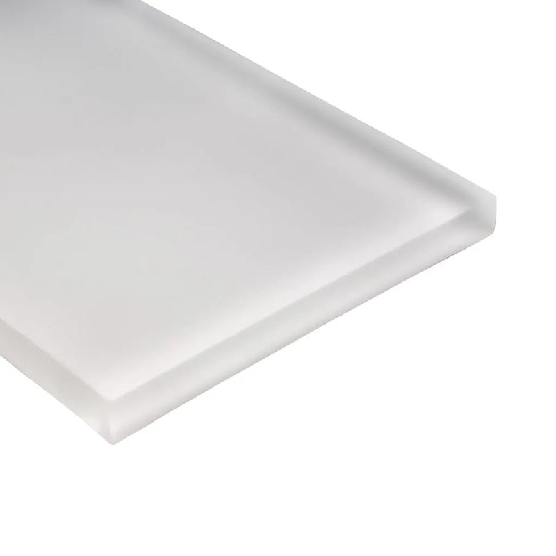 White 3x6 Matte Subway Glass Tile (40 pack, 5 sq ft/case) by Apollo Tile