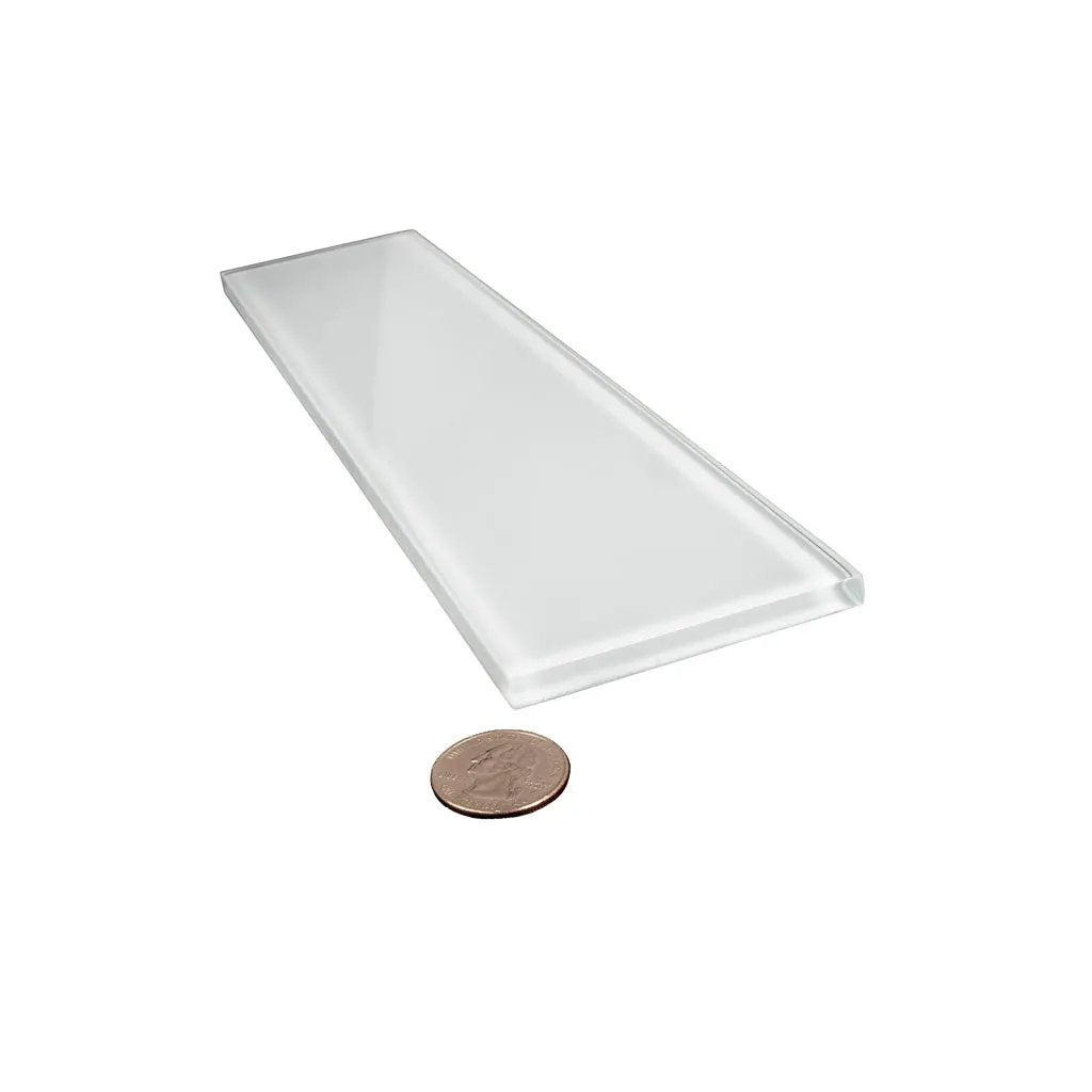 White 3x12 Glossy Subway Glass Tile (20 pack, 5 sq ft/case) by Apollo Tile