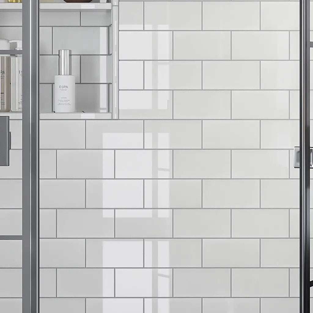 Warm Greige 3x6 Glossy Subway Glass Tile (40 pack, 5 sq ft/case) by Apollo Tile