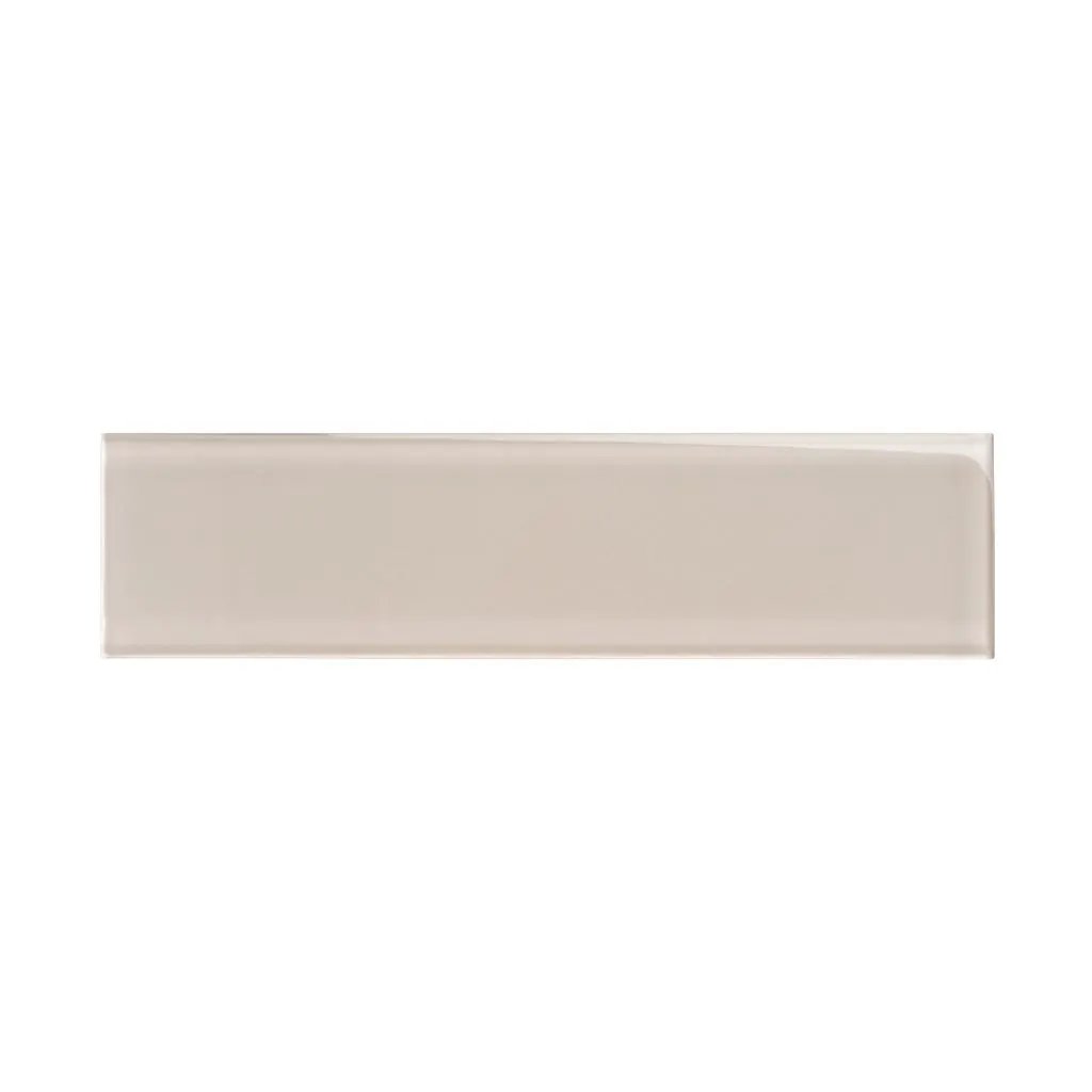 Warm Greige 3x12 Glossy Subway Glass Tile (20 pack, 5 sq ft/case) by Apollo Tile